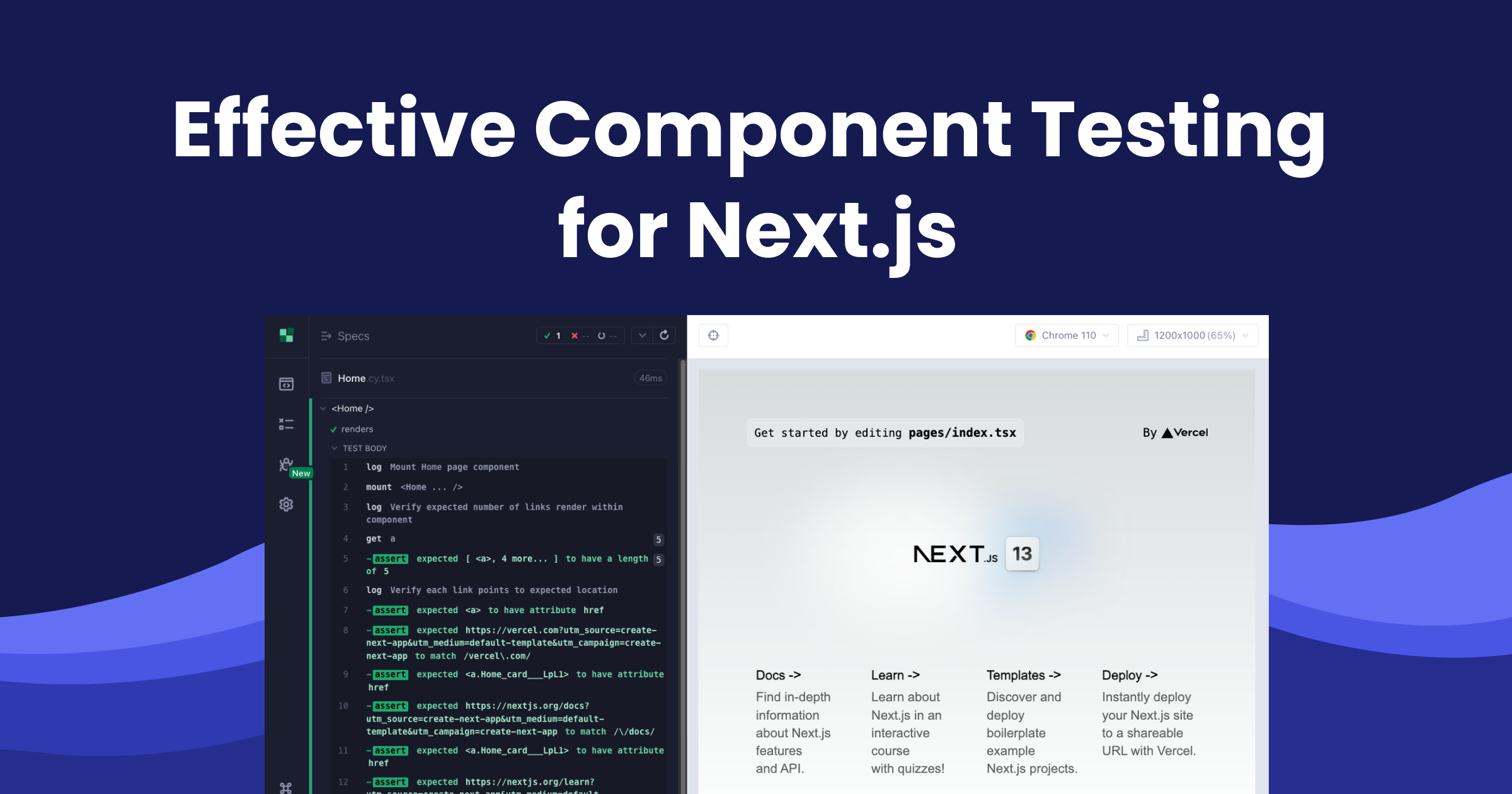 Effective component testing for next.js with Cypress