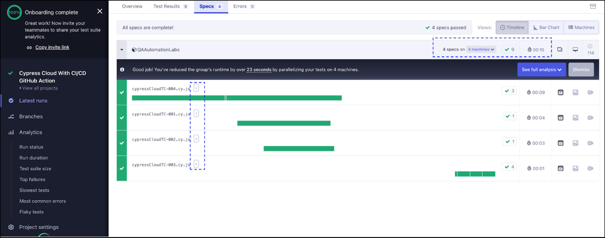 How to Execute Test Cases In Parallel with Cypress Cloud Using GitHub CI/CD Actions